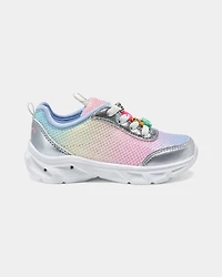 Toddler Girl Metallic Sneakers  - Silver
