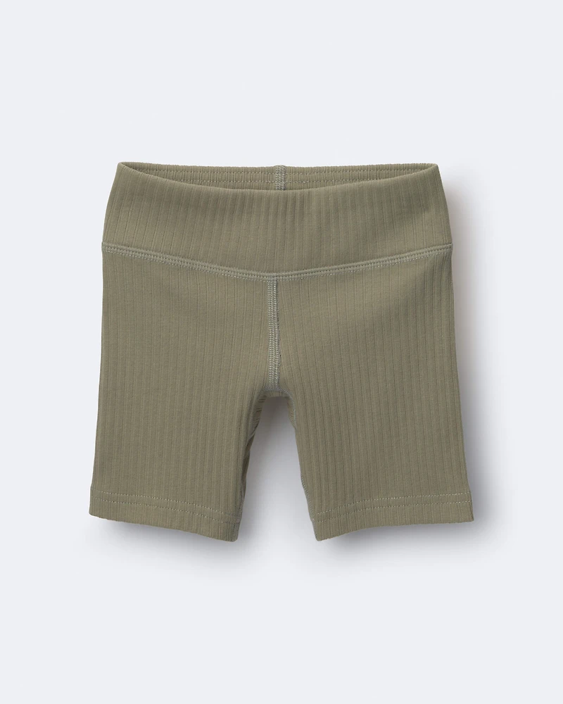 Toddler Girl Brooklyn Bike Shorts - Olive