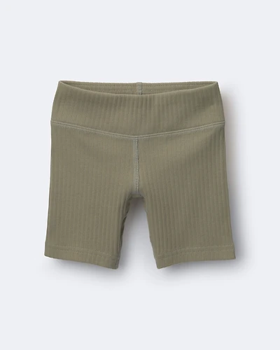 Toddler Girl Brooklyn Bike Shorts - Olive