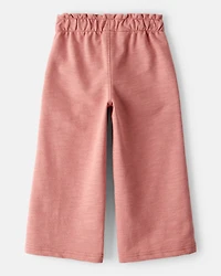 Toddler Girl 100% Cotton Wide-Leg Pants - Pink