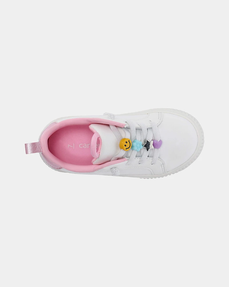 Toddler Girl Charm Casual Shoes - White/Pink