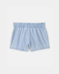 Toddler Girl Chambray Shorts - Blue