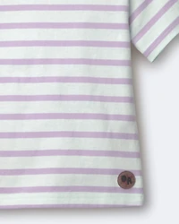 Toddler Relaxed Tee Stripes- Blue/Purple