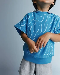 Toddler Raglan Tee Otter Avenue Print - Turquoise