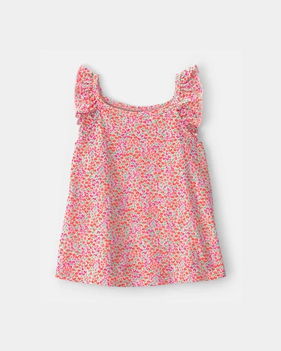 Toddler Girl Floral Tank Top - Pink