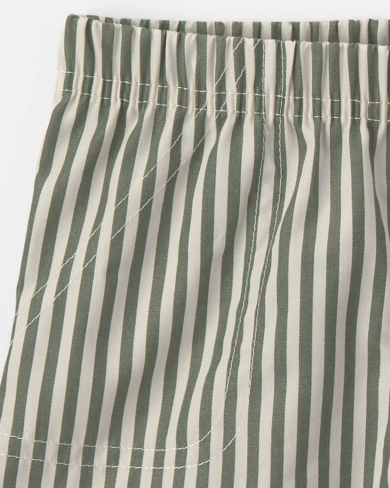 Baby Boy 2-Piece Polo Shirt & Short Set - Cream/Green