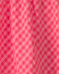 Toddler Girl Gingham Tiered Dress - Red