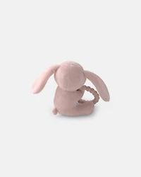 Girls Bunny Plush Teether - Pink