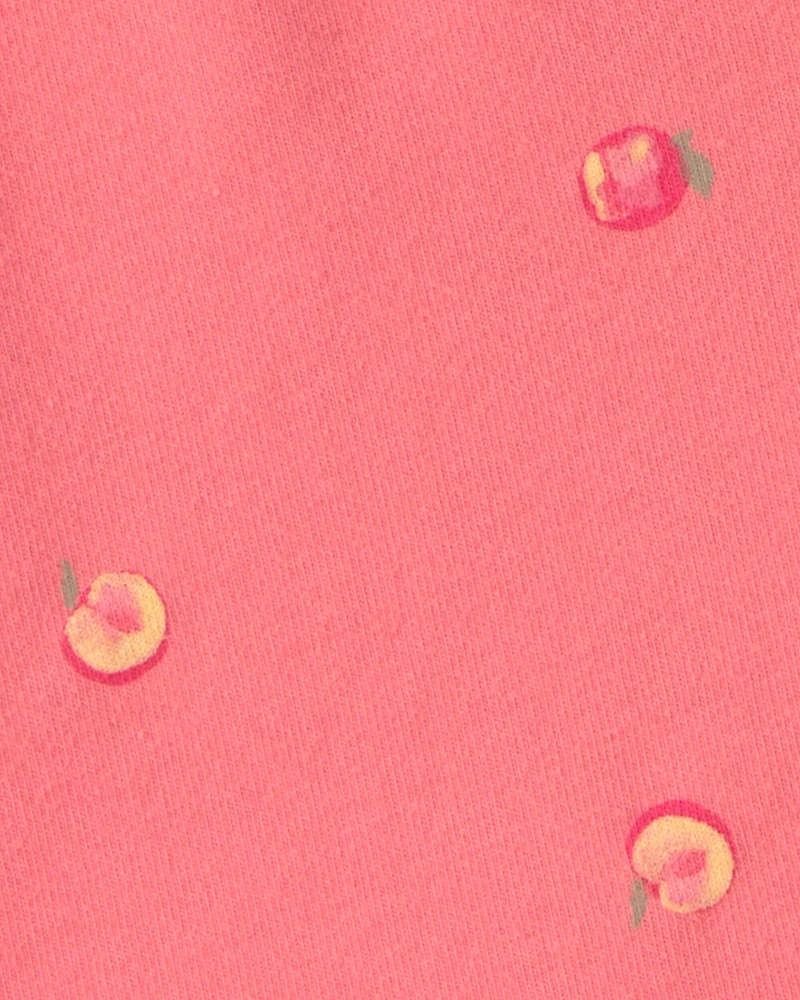 Baby Girl Peach Bike Shorts - Coral