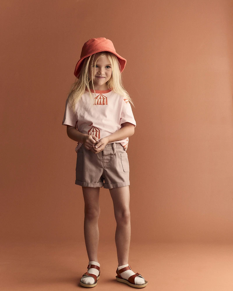 Toddler Girl Mom Short - Mauve