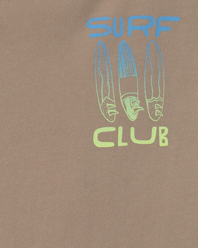Boys 'Surf Club' Graphic Tank - Brown