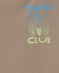 Boys 'Surf Club' Graphic Tank - Brown