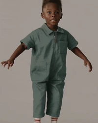 Toddler Day Out™ Cropped Jumpsuit - Green