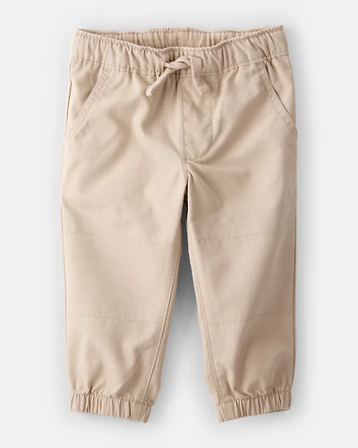 Baby Boy Cotton Pull-On Fashion Pants - Khaki