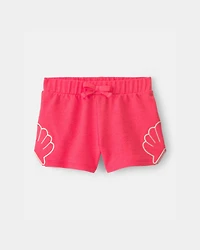 Toddler Girl Shell French Terry Shorts - Orange