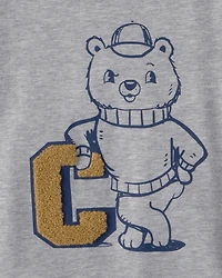 Toddler Boy Varsity Bear Long-Sleeve Graphic Tee - Grey