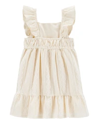 Toddler Crochet Flutter-Sleeve Dress
