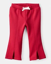 Baby Girl Pull-On Flare Pants - Red
