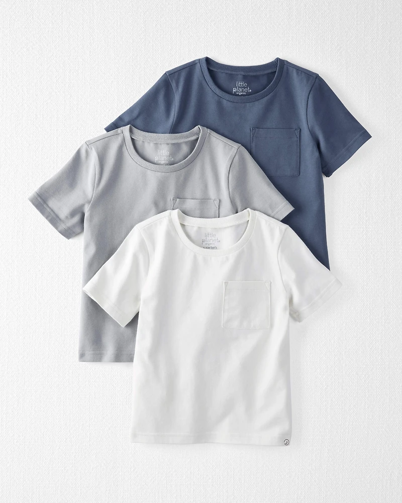 Toddler 3-Pack Organic Cotton Pocket Tees