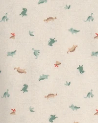 Baby 2-Piece Dinosaur Overall Set - Green/Cream