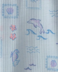 Girls Dolphin Sleeveless Night Gown - Blue