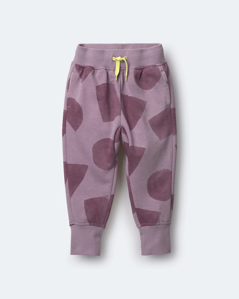 Toddler City Park™ Jogger Pant with Shapes - Mauve