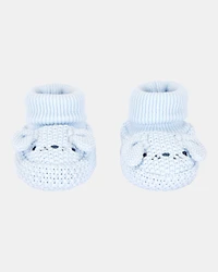 Baby Boy Puppy Crochet Booties