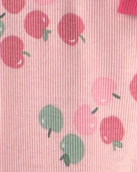 Baby Girl 2-Piece Apple French Terry Top & Pant Set