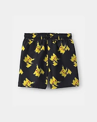 Boys Pokemon Swim Trunks - Black/Yellow