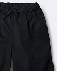 Toddler Girl Wide Leg Pocket Pant - Black