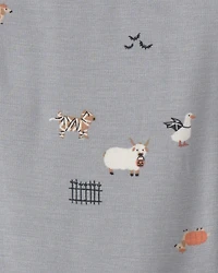 Baby Halloween PurelySoft™ 2-Way Zip Sleeper - Grey
