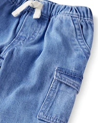 Baby Organic Cotton Denim Cargo Pants