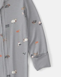 Baby Halloween PurelySoft™ 2-Way Zip Sleeper - Grey