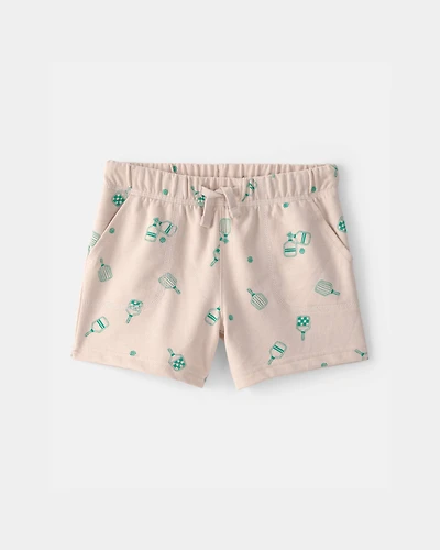 Toddler Boy Pickleball French Terry Shorts - Brown