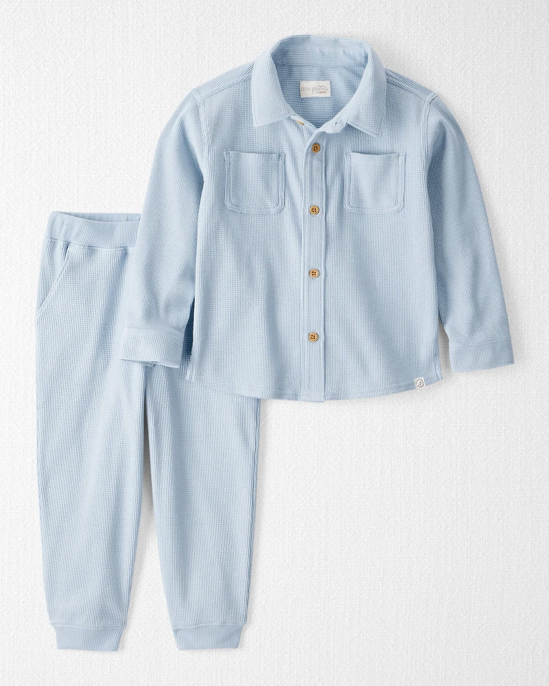 Toddler Boy 2-Piece Organic Cotton Waffle Knit Set