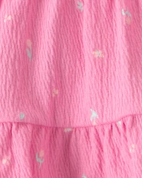 Baby Girl 2-Piece Floral Top & Skort Set - Pink
