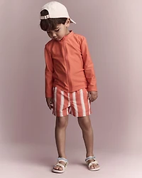 Toddler Full-Zip Long-Sleeve Rashguard - Orange