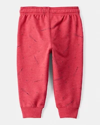 Baby Boy Baseball French Terry Jogger - Red