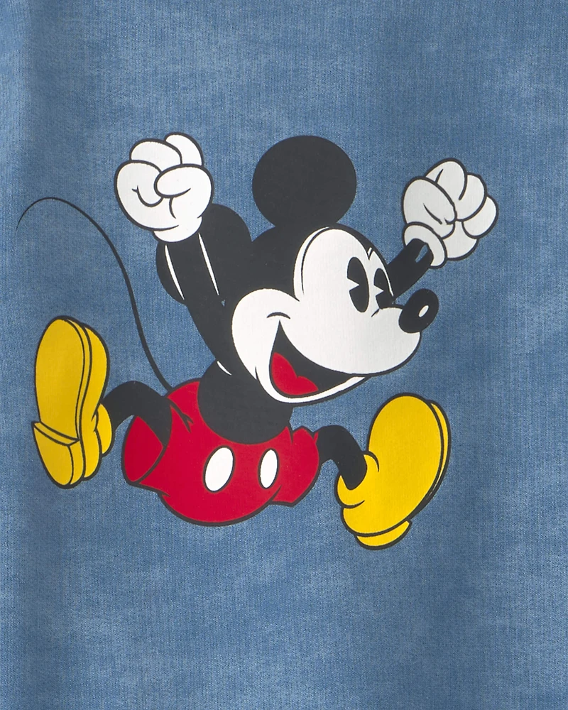 Toddler 2-Piece Disney© Mickey Mouse French Terry Top & Short Set - Blue