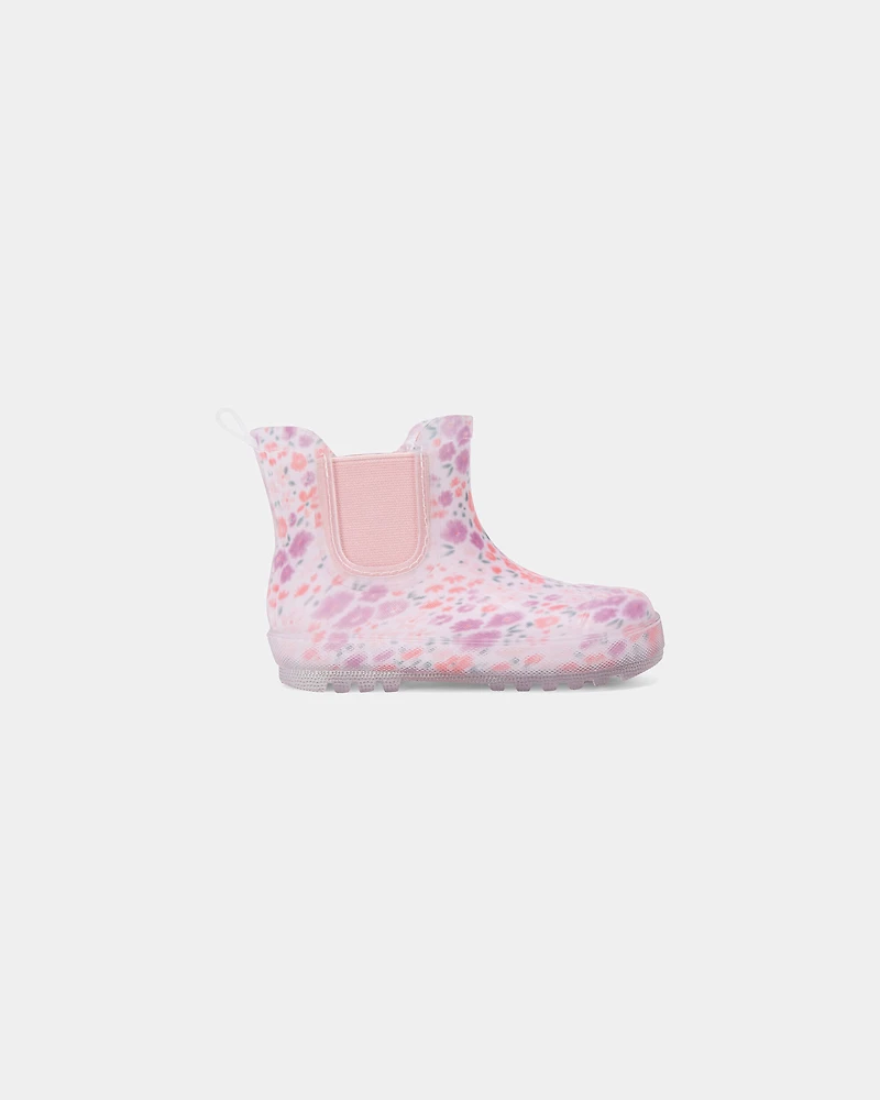 Toddler Girl Floral Rainboots - Pink/Purple