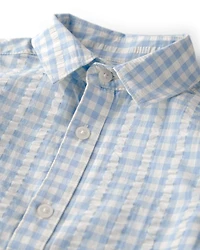 Toddler Boy Gingham Button-Front Shirt Made with Organic Cotton