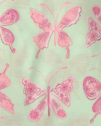 Toddler Girl Butterfly Loose Fit 2-Piece Pyjama Set - Green