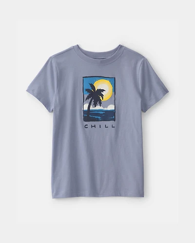 Boys 'Chill' Beach Graphic Tee - Blue