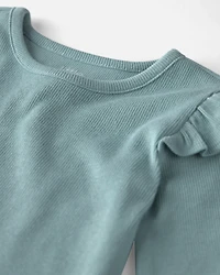 Toddler Girl 3-Pack Organic Cotton Rib Slim Fit Tops