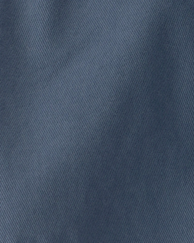 Baby Boy 2-Piece Collared Shirt & Short Set - Cream/Blue