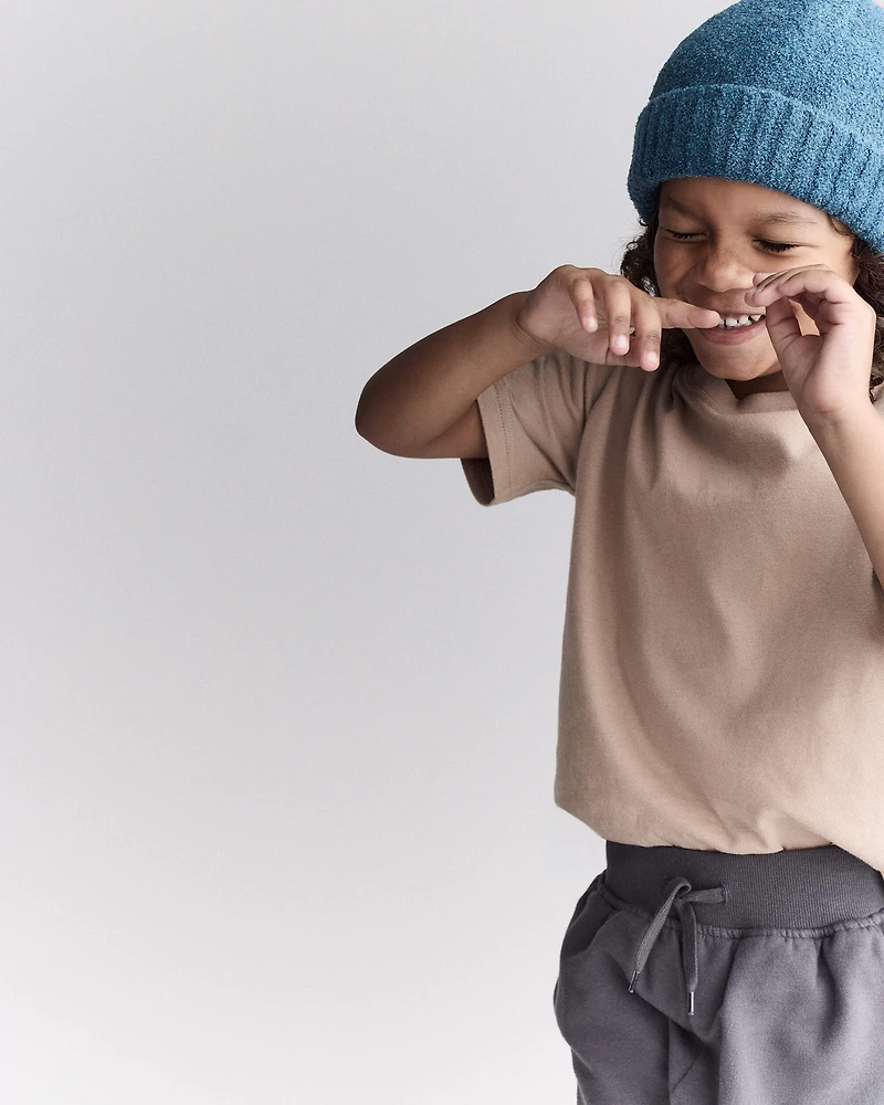 Toddler Short-Sleeve Relaxed Graphic Tee - Tan