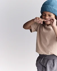 Toddler Short-Sleeve Relaxed Graphic Tee - Tan