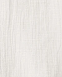Boys 2-Piece Organic Cotton Gauze Short Set Cream