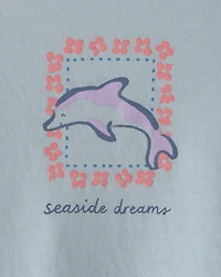 Girls 2-Piece Dolphin Sleeveless Pyjama Set - Blue