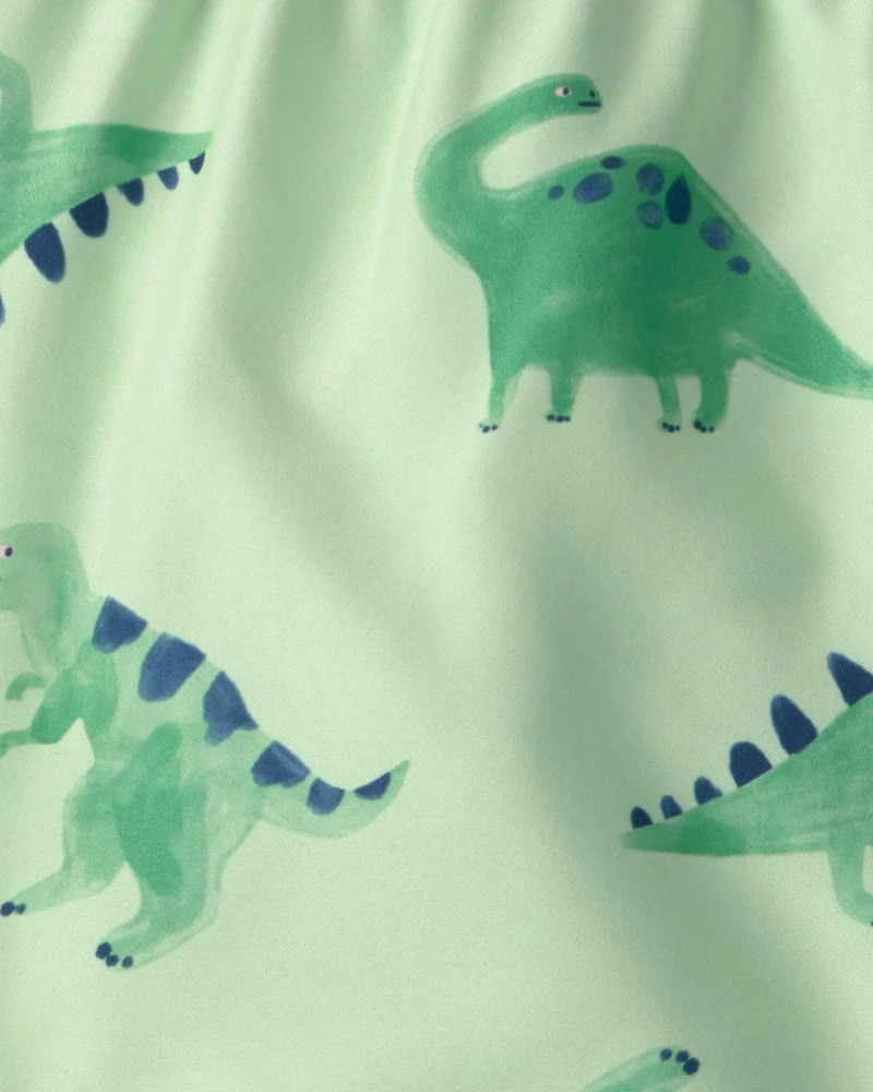 Toddler Boy Dinosaur Swim Trunks - Green